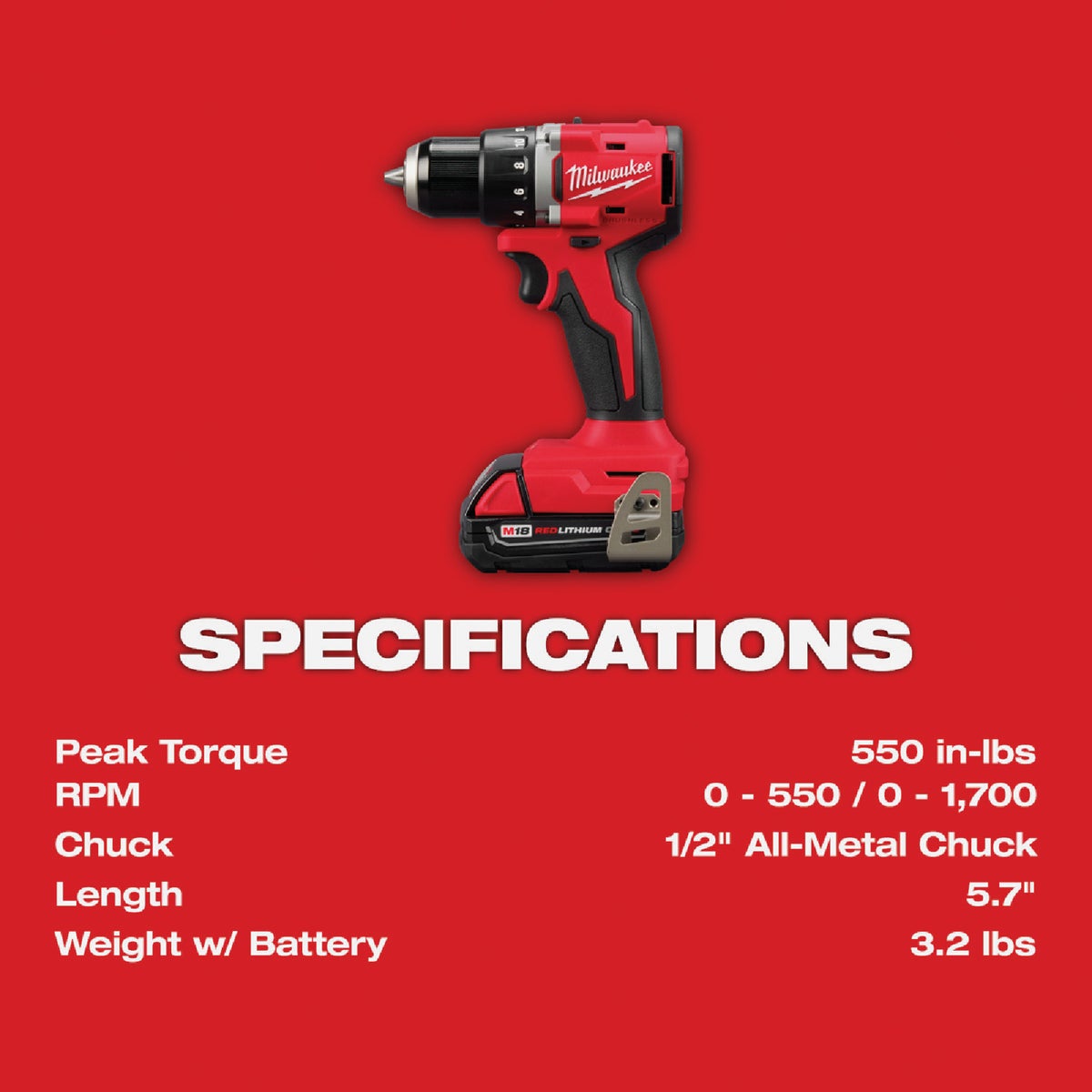 Milwaukee M18 2-Tool Brushless Cordless Compact Drill/Driver  display picture 1