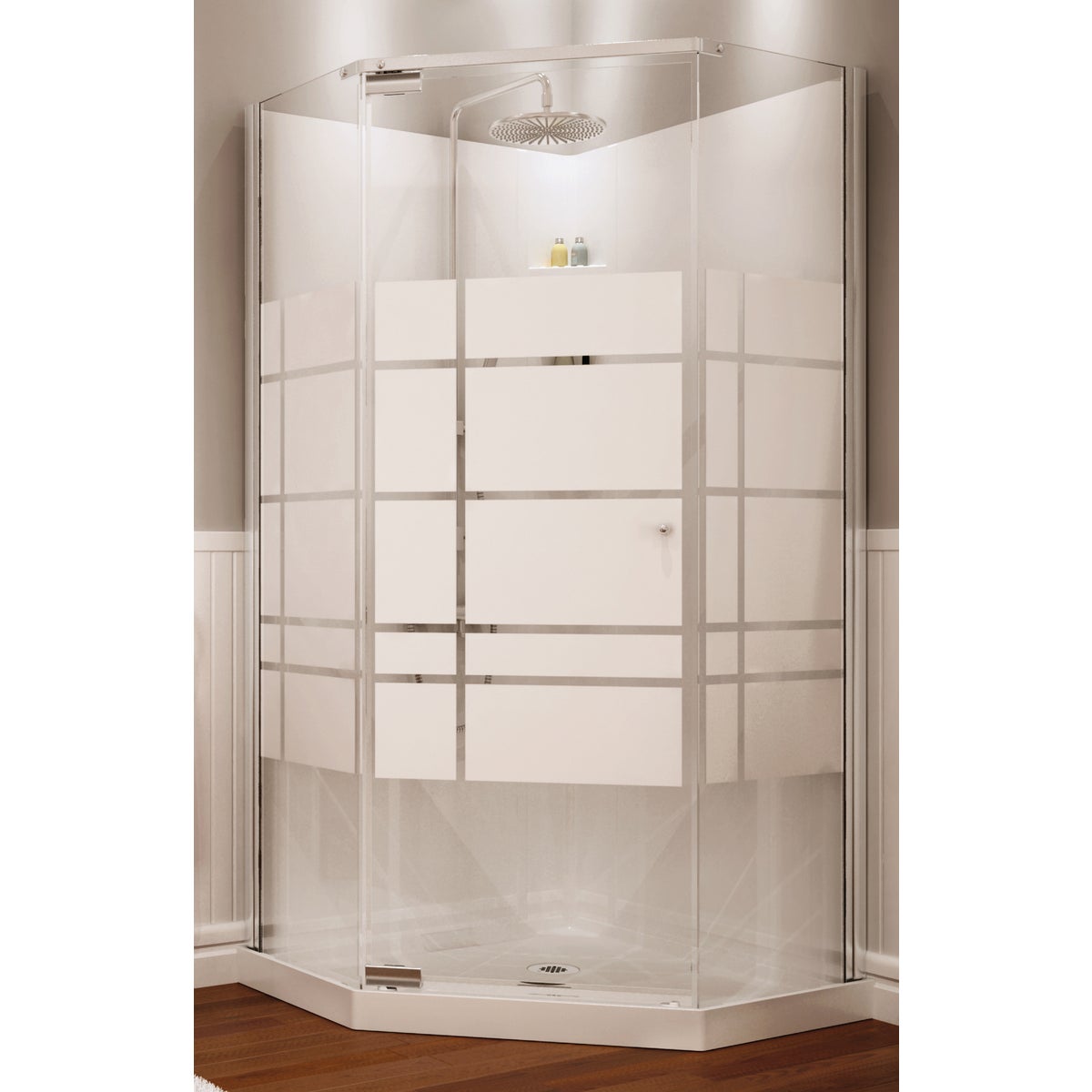 Maax Begonia 36 In. L x 36 In. D x 74 In. H Center Corner Shower