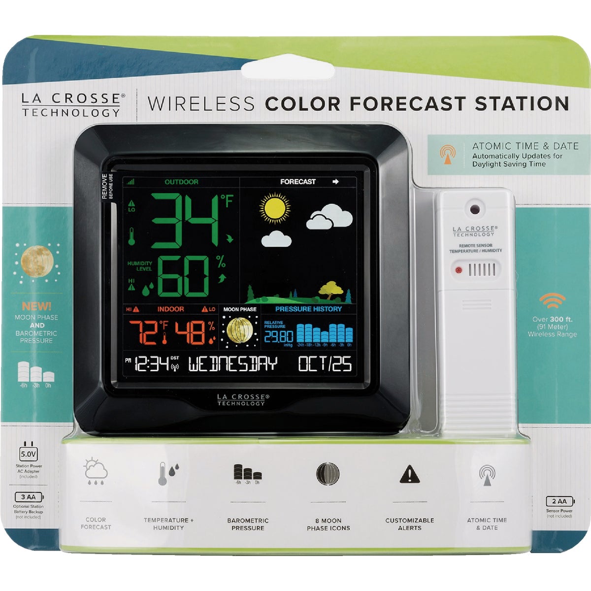 La Crosse Technology Wireless Color Weather Station with Backlight  display picture 1