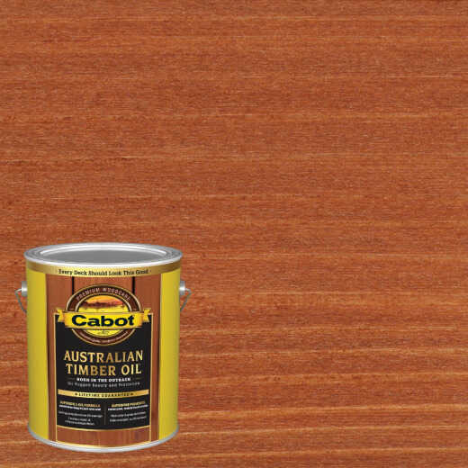 Cabot Australian Timber Oil Translucent Exterior Oil Finish, 3459 Mahogany Flame, 1 Gal.