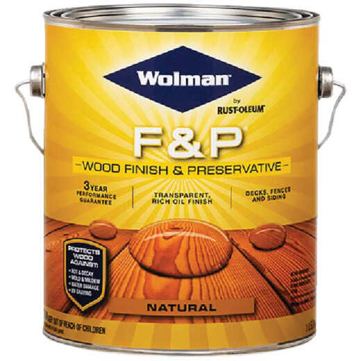 Wolman F&P Transparent Wood Finish And Preservative, Natural, 1 Gal.